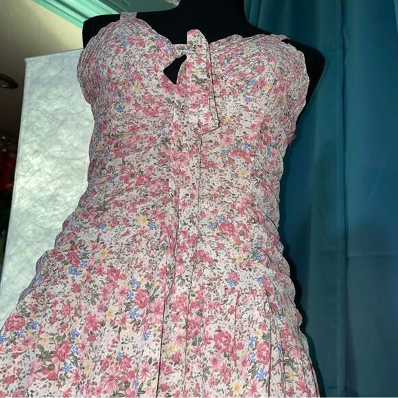 Nwt Cider Ditsy Floral Ruched Cami Dress sz S - Picture 6 of 14